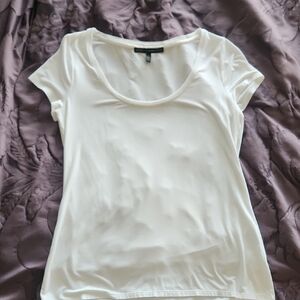 White House Black Market Ivory Short Sleeve Tee